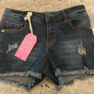 girl jean shorts